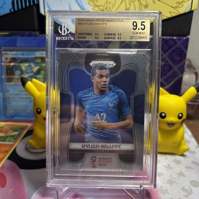 2018 KYLIAN MBAPPE PANINI PRIZM WORLD CUP #80 BGS 9.5 GEM MINT RC FRANCE