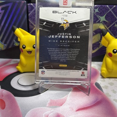 2020 Panini Black 118 Justin Jefferson Autograph 09/15 -NM