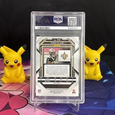 2022 PANINI PRIZM #310 CHRIS OLAVE SILVER RC ROOKIE MINT PSA 9 Auto 10
