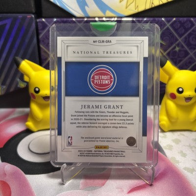 2023-24 National Treasures Logoman 2/6 Jerami Grant Pistons One of One Foil