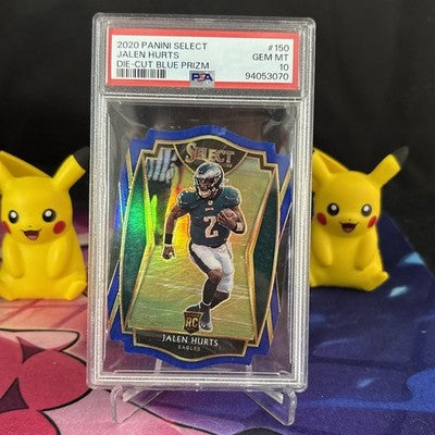 2020 Panini Select - JALEN HURTS ROOKIE DIE-CUT BLUE PRIZM #150 PSA 10 Gem Mint