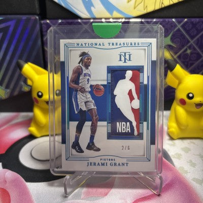 2023-24 National Treasures Logoman 2/6 Jerami Grant Pistons One of One Foil