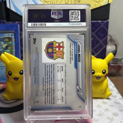 2019-20 Topps Chrome UEFA Sapphire #1 Lionel Messi Barcelona Variation-SP-PSA 10