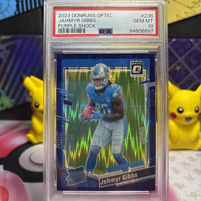 2023 Donruss Optic Jahmyr Gibbs Purple Shock - Psa 10 Gem Mt