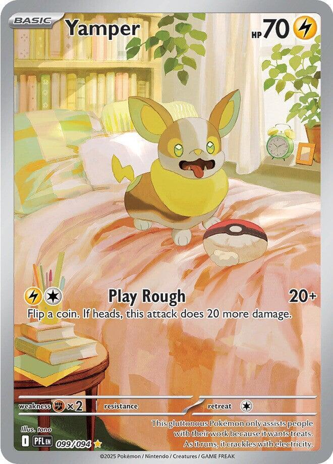 Yamper Illustration Rare ME02: Phantasmal Flames 099/094 NM