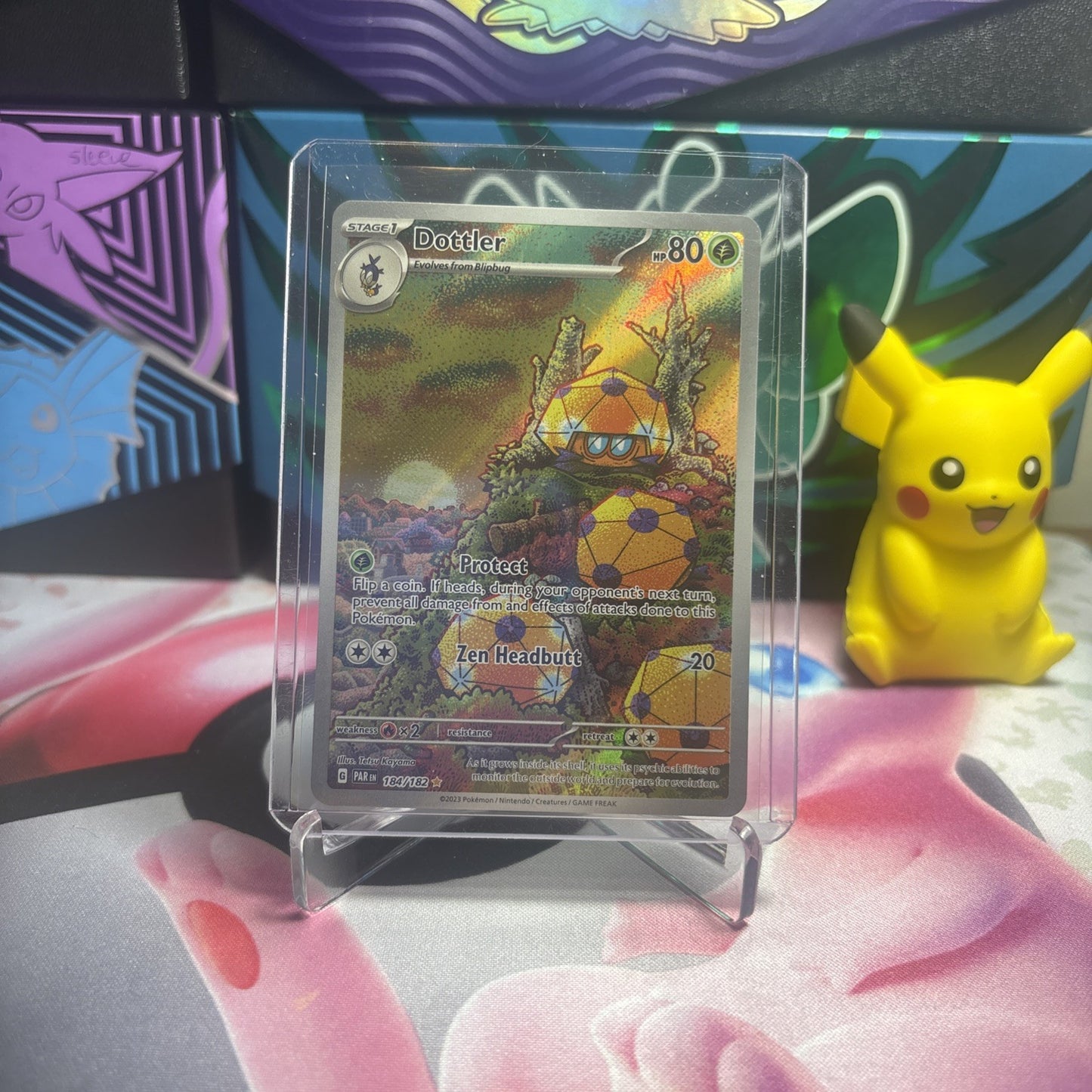 Dottler 184/182 Illustration Rare Paradox Rift Holo Pokemon Scarlet & Violet