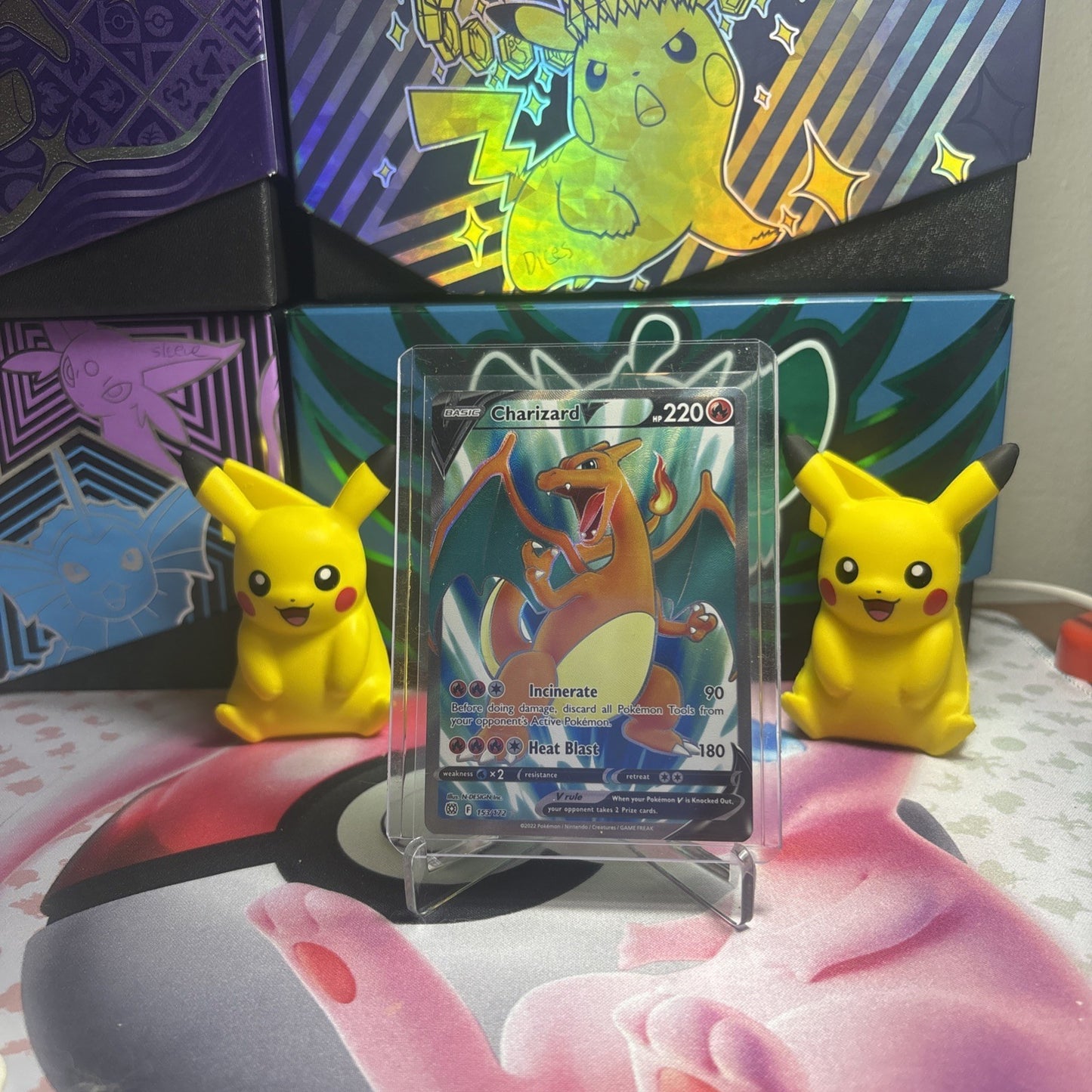Charizard V 153/172 Full Art Ultra Rare SWSH Brilliant Stars Pokemon NM 2022