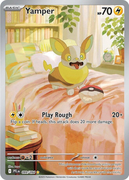 Yamper Illustration Rare ME02: Phantasmal Flames 099/094 NM