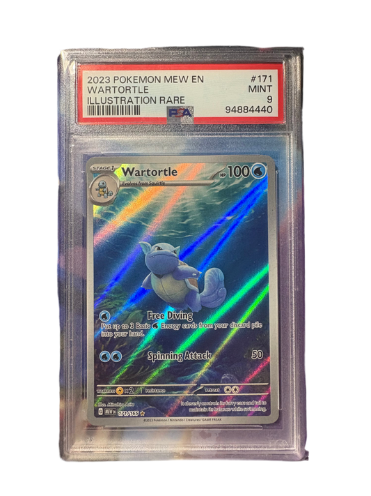 Wartortle Illustration Rare – 2023 Pokémon Mew – PSA 9