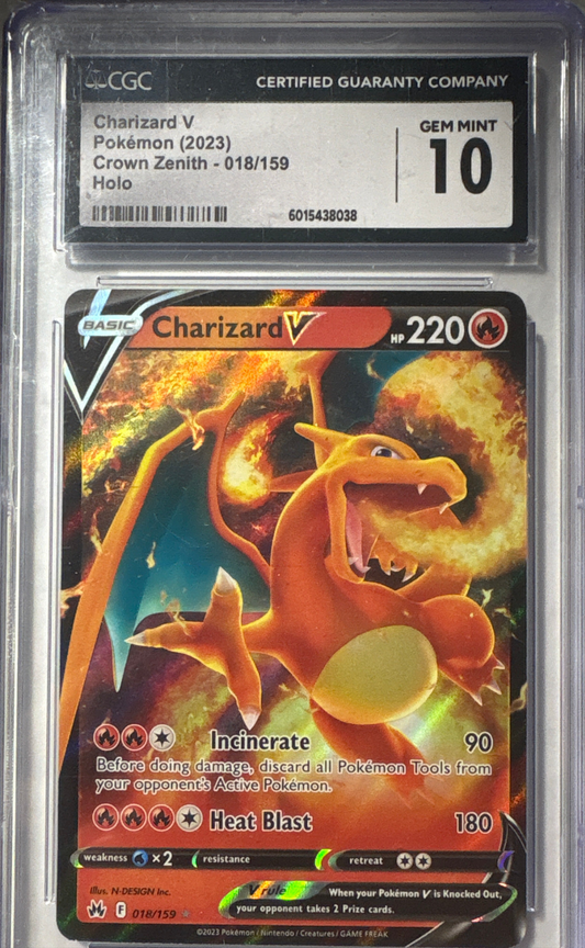Charizard V – 2023 Pokémon Crown Zenith – CGC 10 Gem Mint