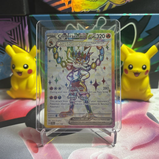 Cinderace Ex 157/142 - Ultra Rare - Stellar Crown - Pokémon Card - NM