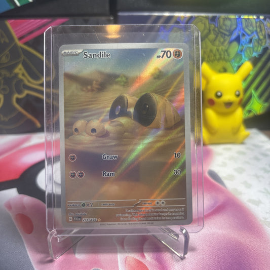 Sandile 216/198 - Scarlet & Violet Base Set - Illustration Rare - Pokemon TCG