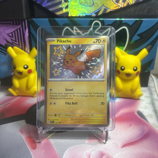 Pikachu 131/091 Pokémon TCG Scarlet & Violet Paldean Fates Baby Shiny Rare NM
