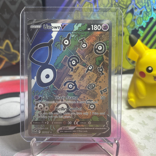 Unown V 177/195 SWSH Silver Tempest Ultra Rare Alternate Art Pokémon NM